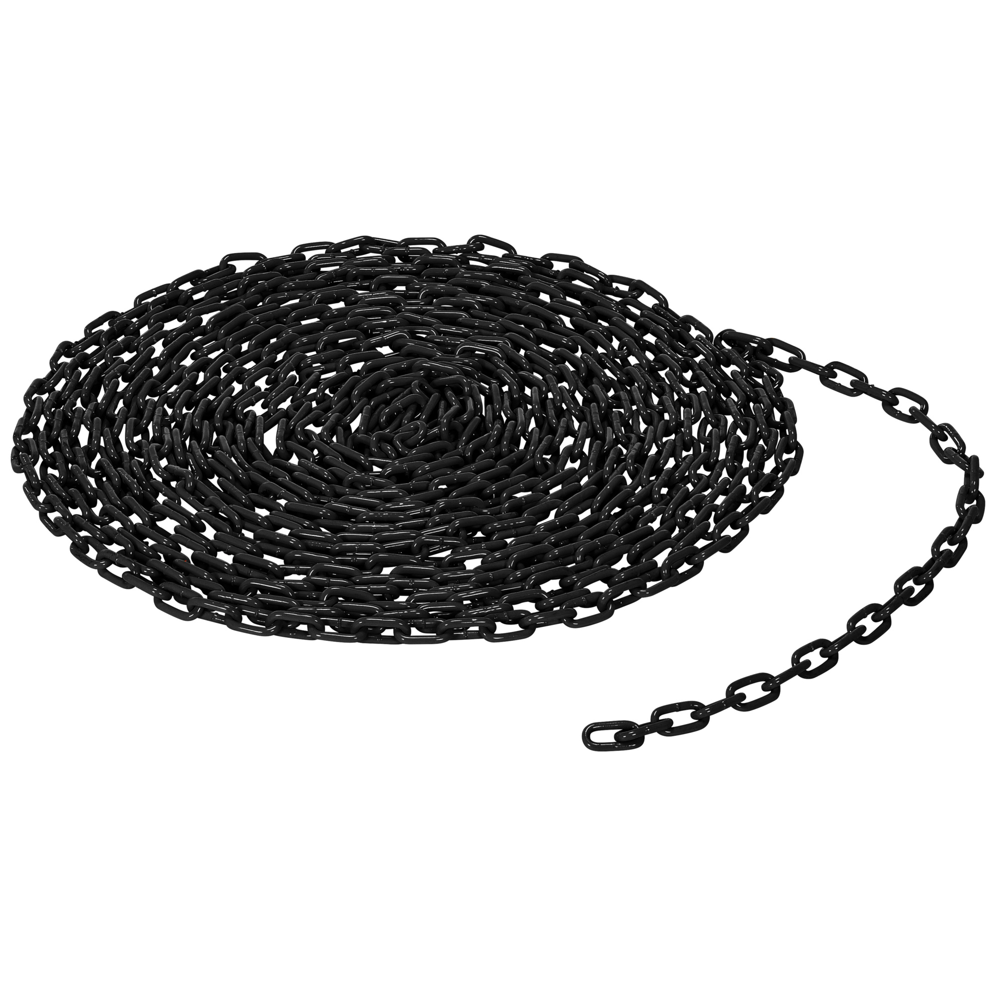 Vestil Bollard Chain - 3/16in. Thick, 50ft. Length, Black, Model# CHAIN-316-50-BLK